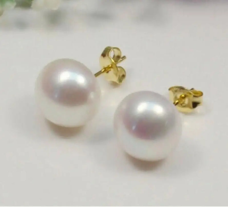 Freshwater Cultured Pearl Earrings 7-8mm Pink Purple Gray