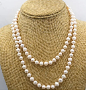 8-9mm Akoya Freshwater Cultured Pearl Necklace 32inch