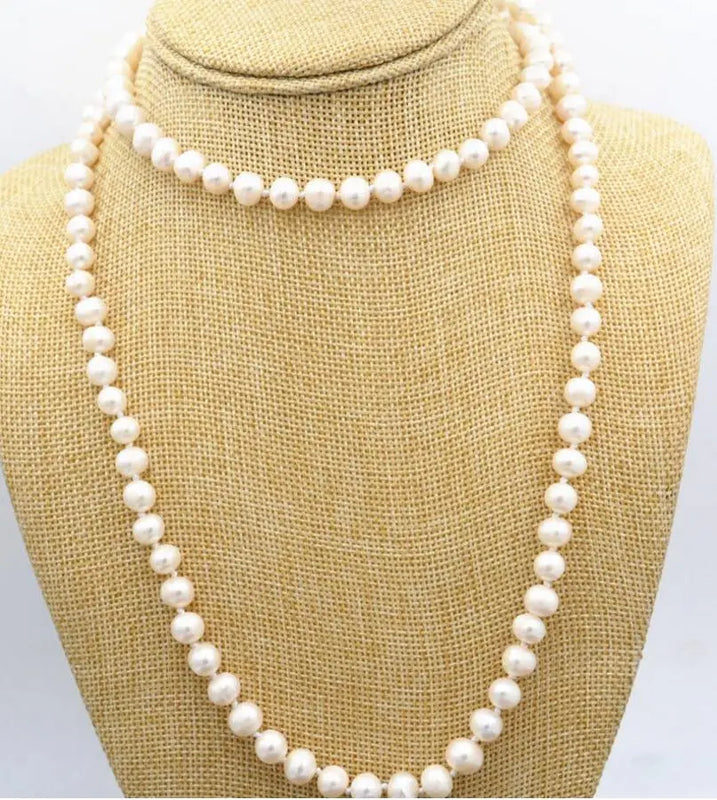 8-9mm Akoya Freshwater Cultured Pearl Necklace 32inch