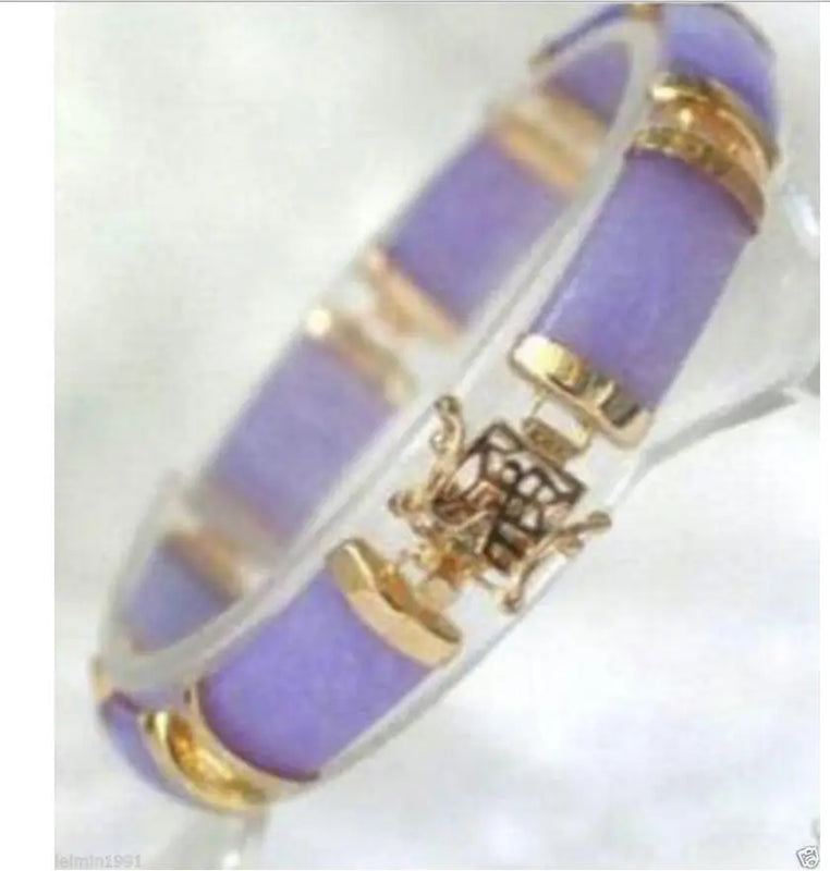 Chinese Lavender Stone Bracelet - Natural Stone Jewelry