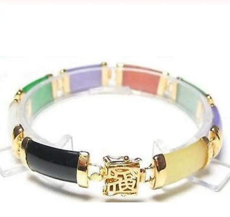 EXQUISITE MULTI-COLOR Selling Jadeite FORTUNE BRACELET