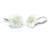 Natural Jade Flower Earring