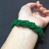 Leopard Head Bracelet with Green Stone Clasp