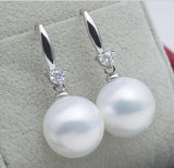 Mother of Pearl Grey Shell Pearl Earrings Small Fresh Red Earrings