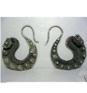 Miao Silver Dragon Earring