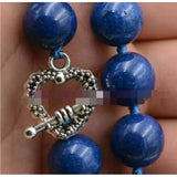 12m Egyptian Lapis Lazuli Round Beads Necklace 18"