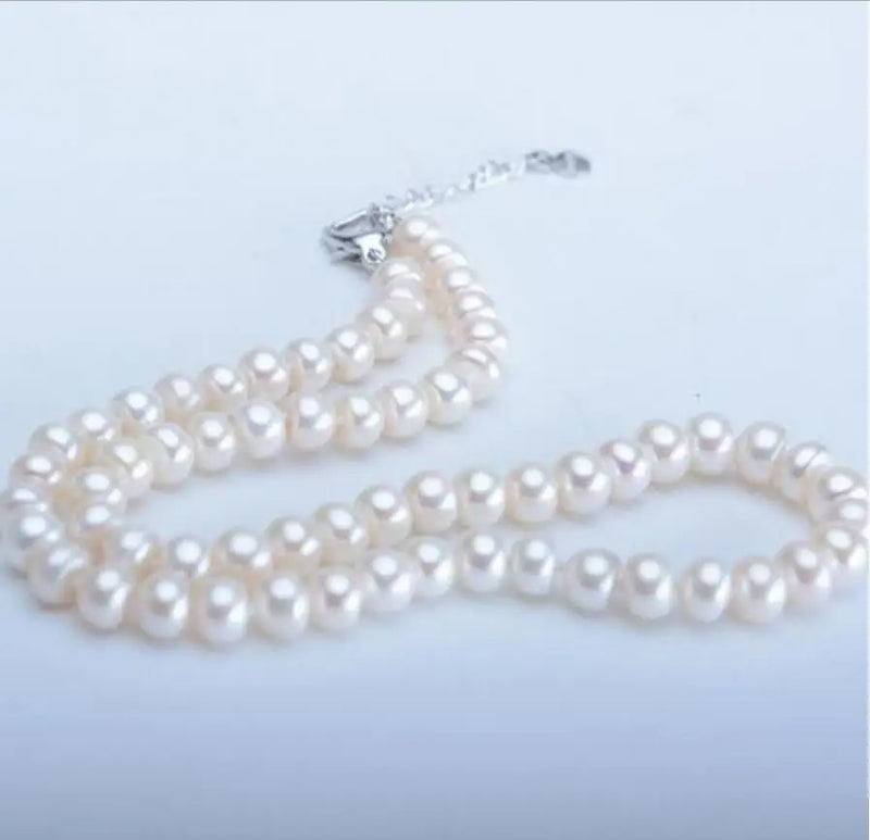 8-9mm Natural Freshwater Pearl Necklace for Women Beads Jewelry