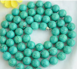 Green Stone Necklace - Bride Jewelry 48inch