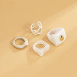 Irregular Shaped Acrylic Suit Ring Sweet Chain Open Hand Ornament Female