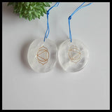 Natural Gemstone Carved Quartz Earrings, 30x26x6mm