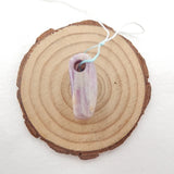 Hand Carved Purple Lace Agate Rhodonite Pendant Beads 27x22x12mm