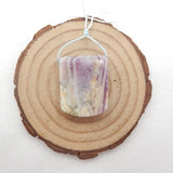 Hand Carved Purple Lace Agate Rhodonite Pendant Beads 27x22x12mm