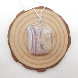 Hand Carved Purple Lace Agate Rhodonite Pendant Beads 27x22x12mm