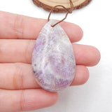 Hand Carved Purple Lace Agate Rhodonite Pendant Beads