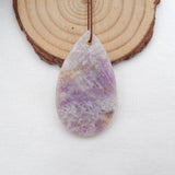Hand Carved Purple Lace Agate Rhodonite Pendant Beads