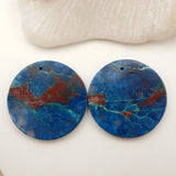 Chrysocolla Gemstone Carved Earring Bead for Women