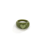 Sweet Wind Macarone Peach Heart Ring