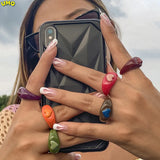 Sweet Wind Macarone Peach Heart Ring
