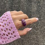 Sweet Wind Macarone Peach Heart Ring