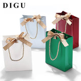 Jewelry Handbag Paper Bag with Ribbon, Customizable Print