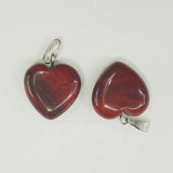 Assorted Natural Stone Red Heart Charms 16MM Pendants 50Pcs/lot