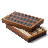 Wood Jewelry Plate Ring Display Storage Rack