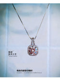 Crystal Zircon Diamond Pendant Clavicle Chain Necklace