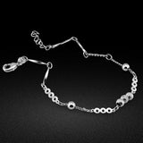 925 Silver Bead Bracelet Frosted Beads Women's Jewelry