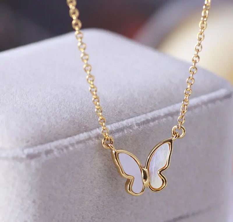Butterfly Shape Mother Shell Necklace