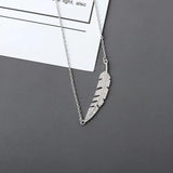 Zircon Feather Chain Necklace for Tanabata Festival