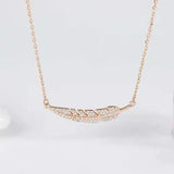 Zircon Feather Chain Necklace for Tanabata Festival