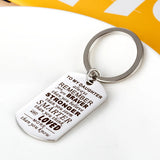 Engraved To MY Daughter Stainless Steel key Holder Keyring