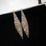 Chandelier Rhinestone Clip-On Earrings for Bridal Pageant Prom