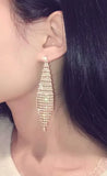 Chandelier Rhinestone Clip-On Earrings for Bridal Pageant Prom
