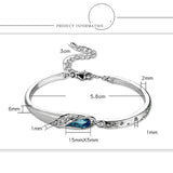 Zircon Crystal Bracelet 925 Sterling Silver