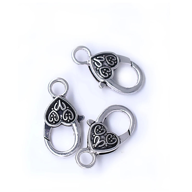 Heart-Shaped Metal Lobster Clasp Jewelry Accessories