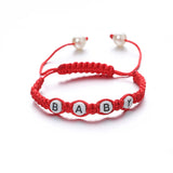 Red Thread String Resin Pearl DIY Bangle Bracelet for Women