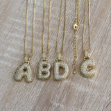 Bubble Pendant Letters Necklace Charm Hip Hop Jewelry
