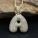 Bubble Pendant Letters Necklace Charm Hip Hop Jewelry