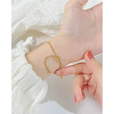 Fashion Stainless Steel Butterfly Drawcord Bracelet