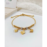 Fashion Stainless Steel Butterfly Drawcord Bracelet