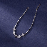 Lucky Clover Crystal Zircon Diamond Chain Bracelet Silver Jewelry