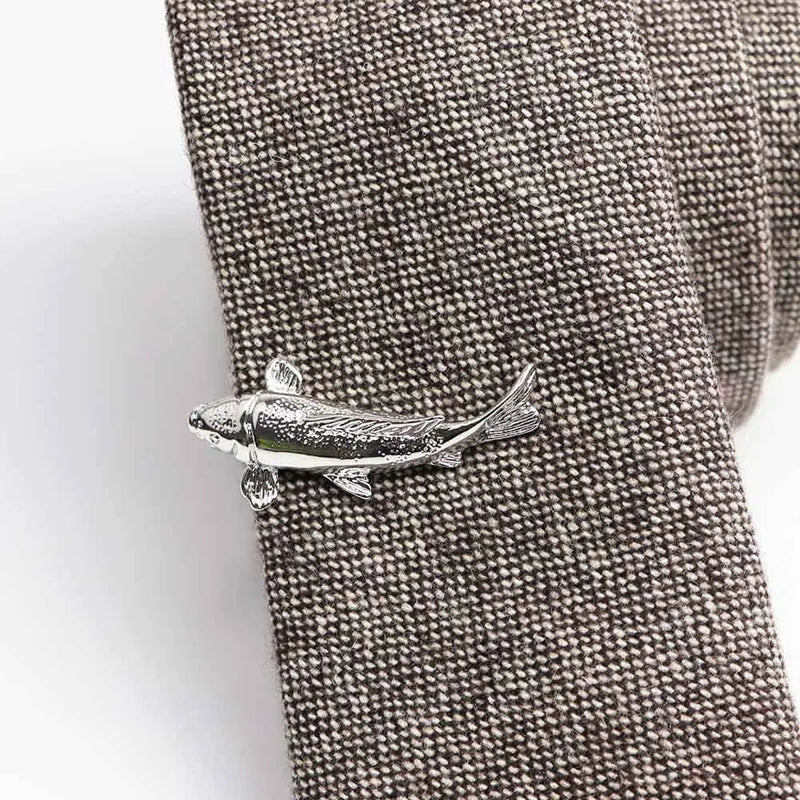 Copper Stainless Clips Beard Tie Bar Whale Shark - Men's Gift