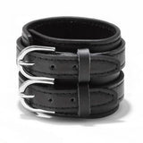 Wide Leather Bracelet for Men Vintage Punk Jewelry