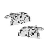 Men Funny Cufflinks for Shirt Gift for Party Protractor High Copper