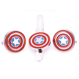 Men's Tie Clip Cufflinks Set Enamel Spray Painting Captain Jewelry