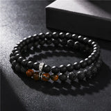 Men Women Bracelet 2pcs/set Natural Stone Beads Bracelets