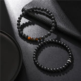 Men Women Bracelet 2pcs/set Natural Stone Beads Bracelets