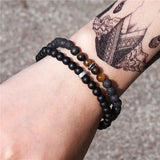 Men Women Bracelet 2pcs/set Natural Stone Beads Bracelets