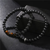 Men Women Bracelet 2pcs/set Natural Stone Beads Bracelets
